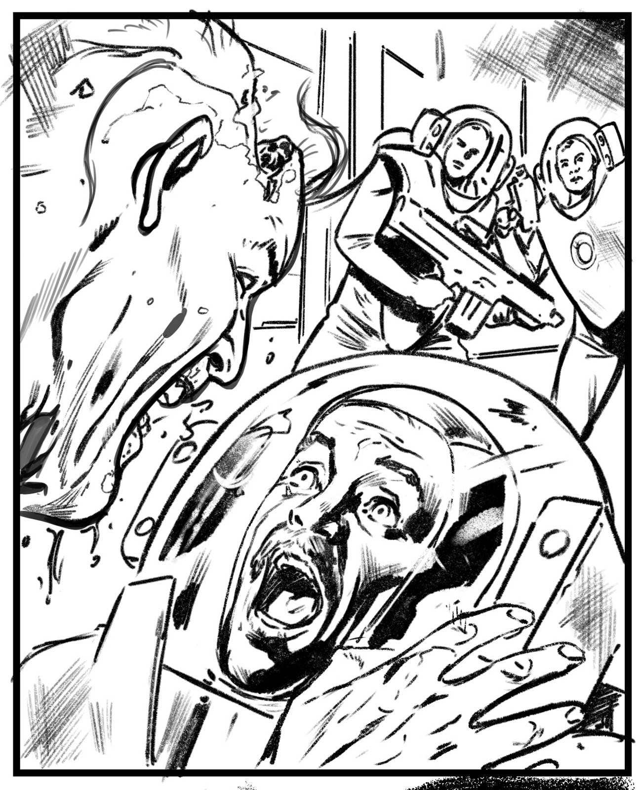 Art by Neil Edwards for Pilgrim: Secrets and Lies #3 from B7 Media